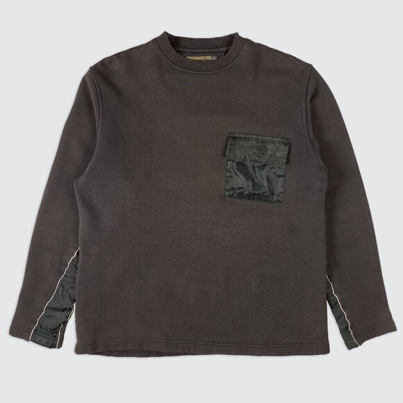 Hangar Work Bomb Boogie Panelled Crewneck Sweatshirt - Picture 1 of 13